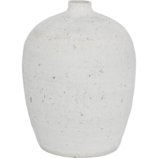 Floreana Vase by Uttermost in white. Made from ceramic in a modern style.