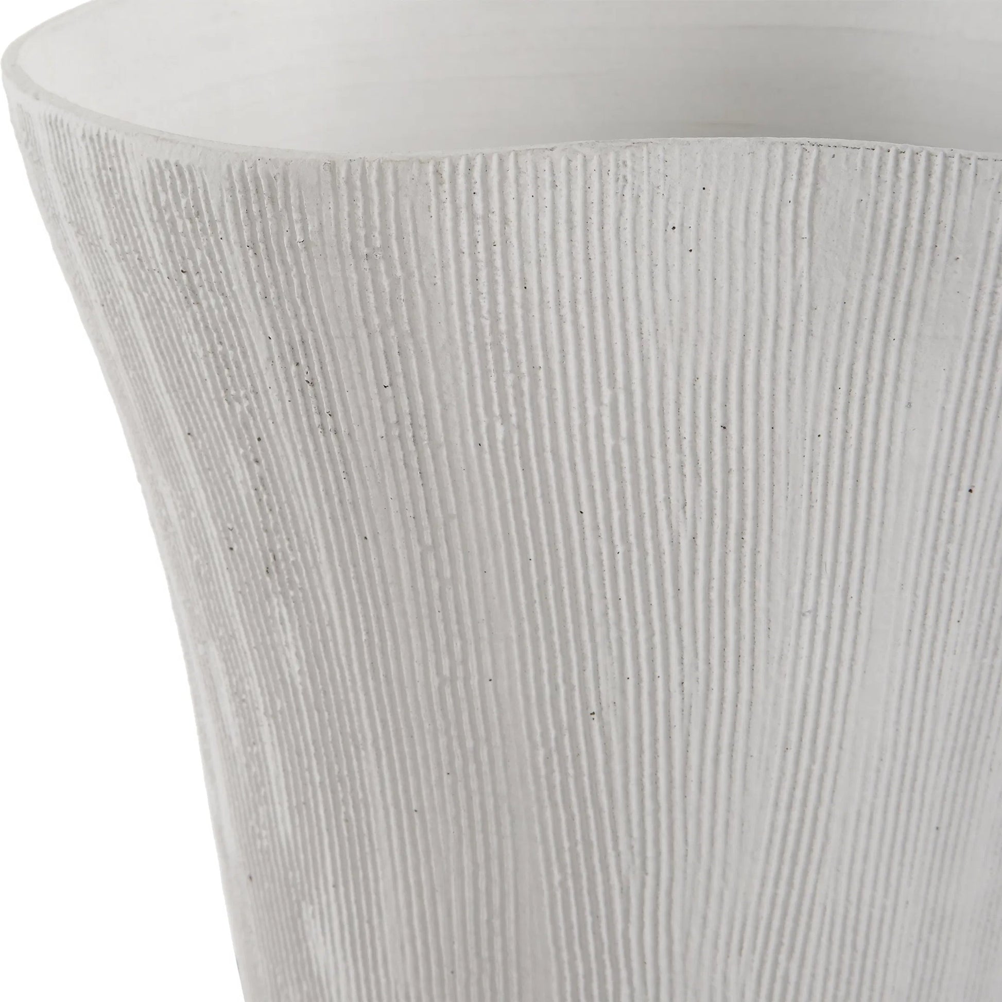 Floreana Tall Vase by Uttermost in white. Made from ceramic in a modern style.