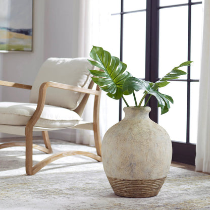 Fernandina Oversized Rustic Vase by Uttermost in rust. Made from grc in a rustic style.