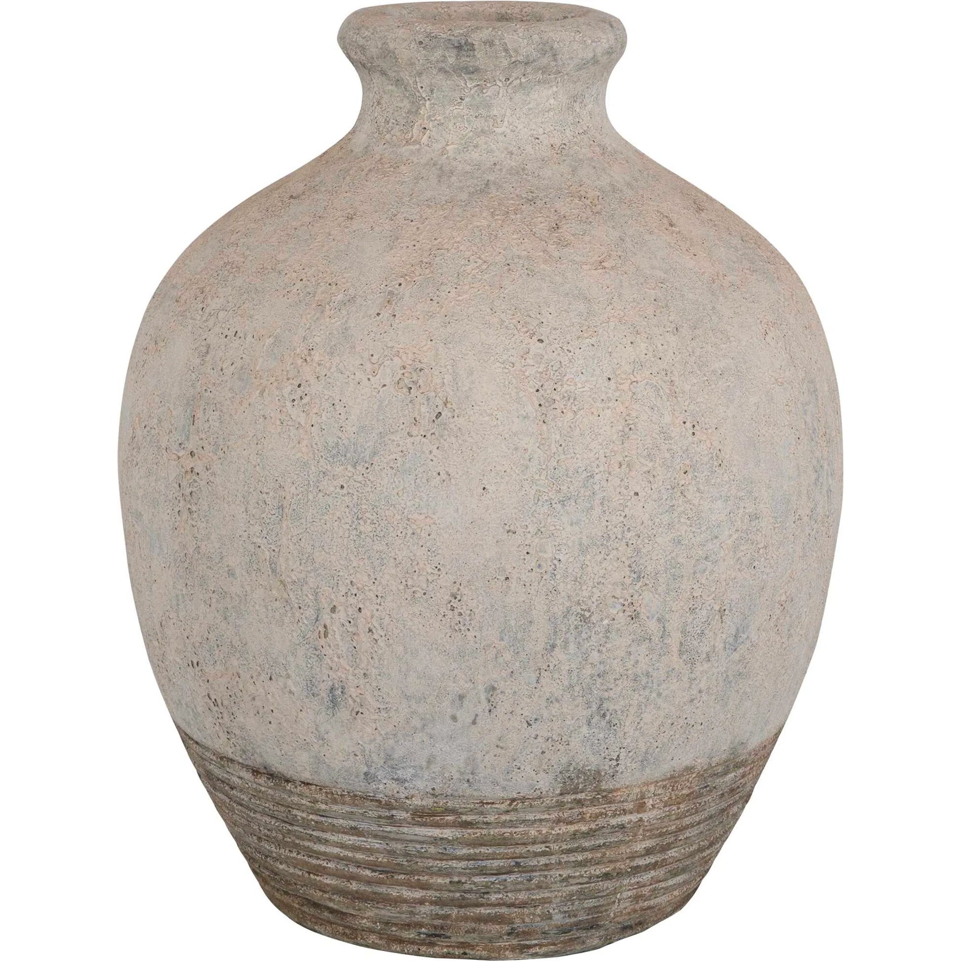 Fernandina Oversized Rustic Vase by Uttermost in rust. Made from grc in a rustic style.