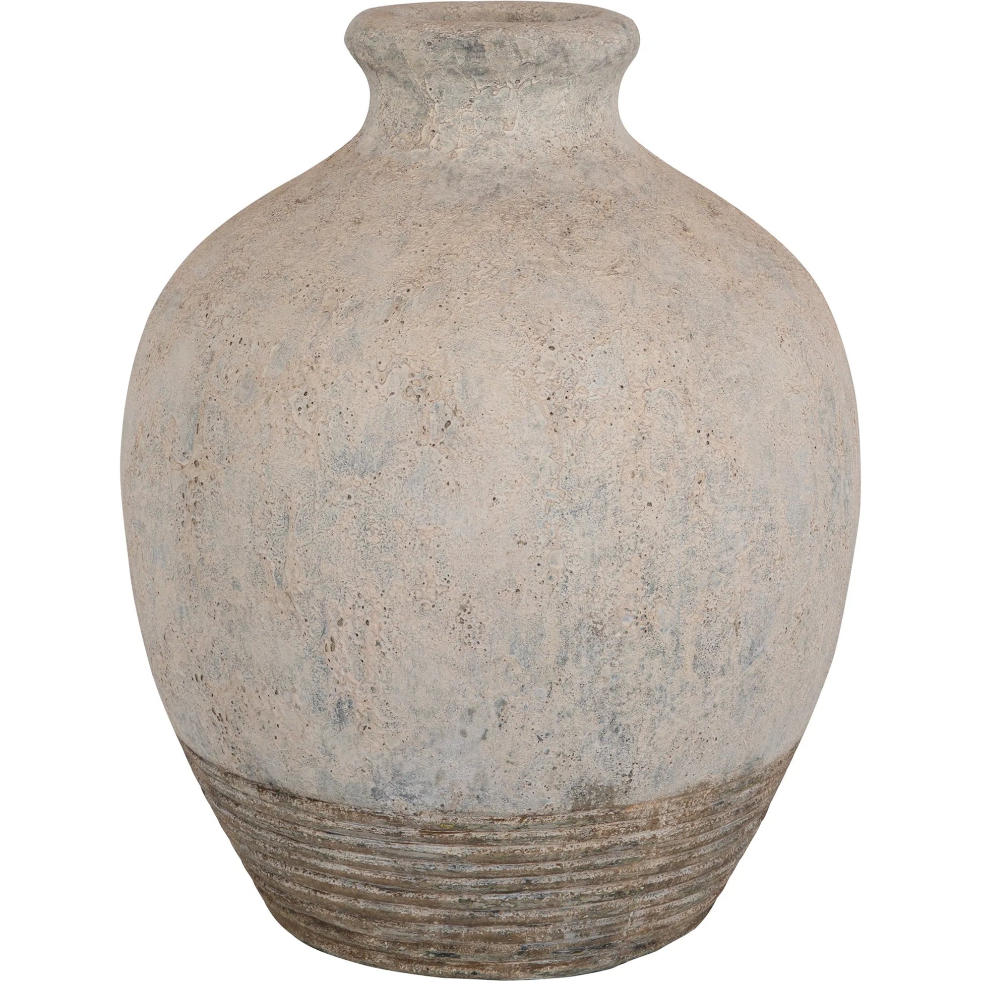 Fernandina Oversized Rustic Vase by Uttermost in rust. Made from grc in a rustic style.