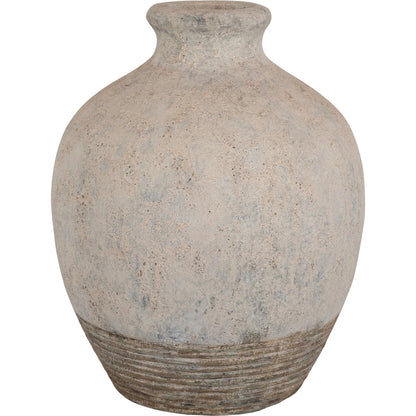 Fernandina Oversized Rustic Vase by Uttermost in rust. Made from grc in a rustic style.