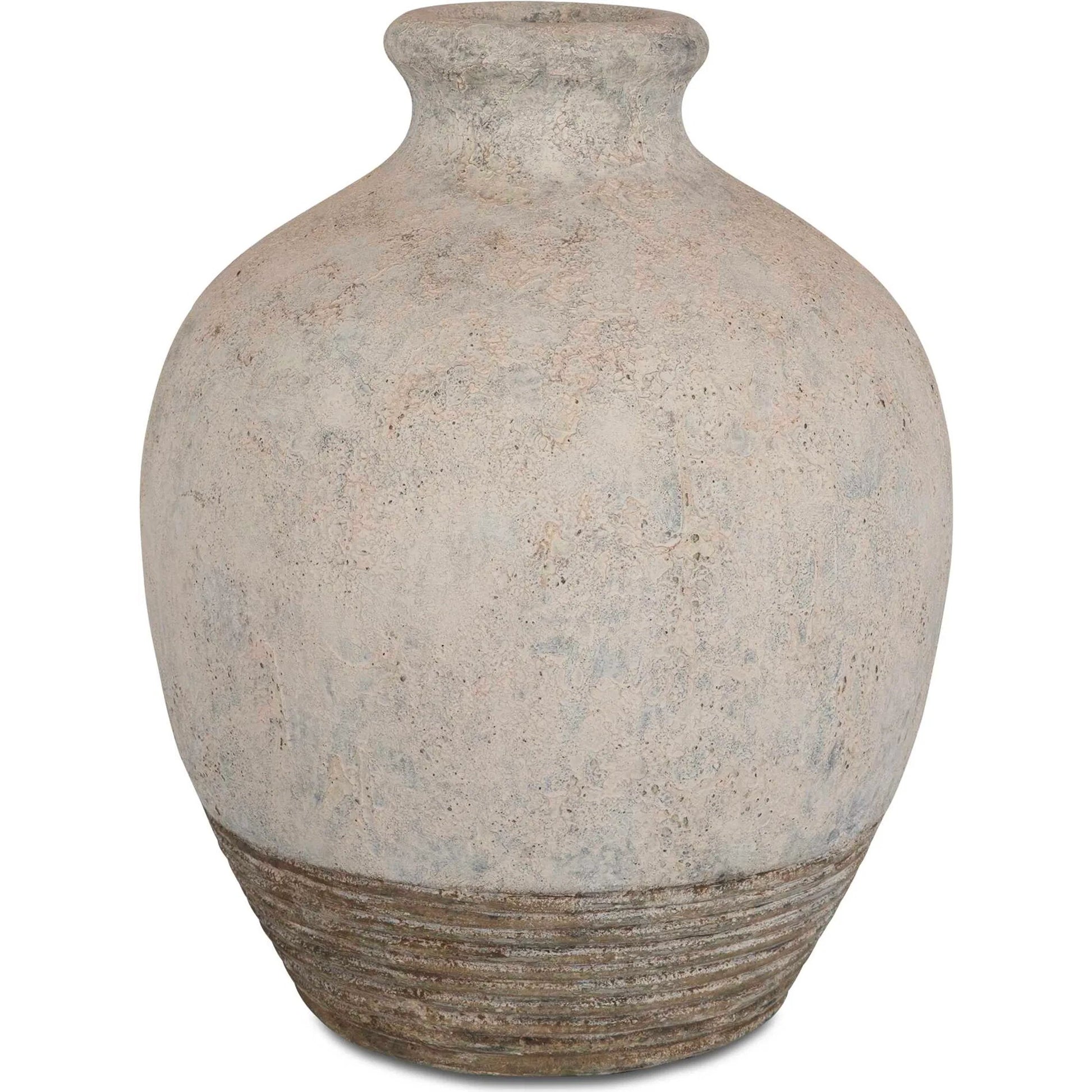 Fernandina Oversized Rustic Vase by Uttermost in rust. Made from grc in a rustic style.