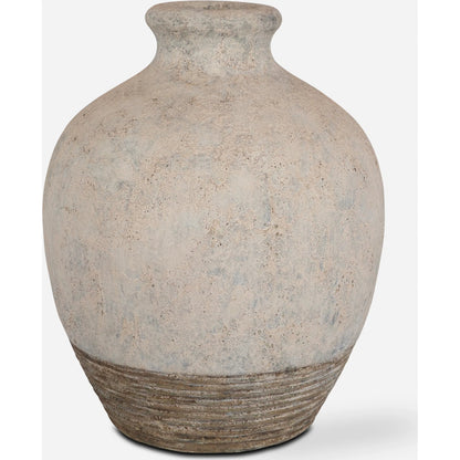 Fernandina Oversized Rustic Vase by Uttermost in rust. Made from grc in a rustic style.