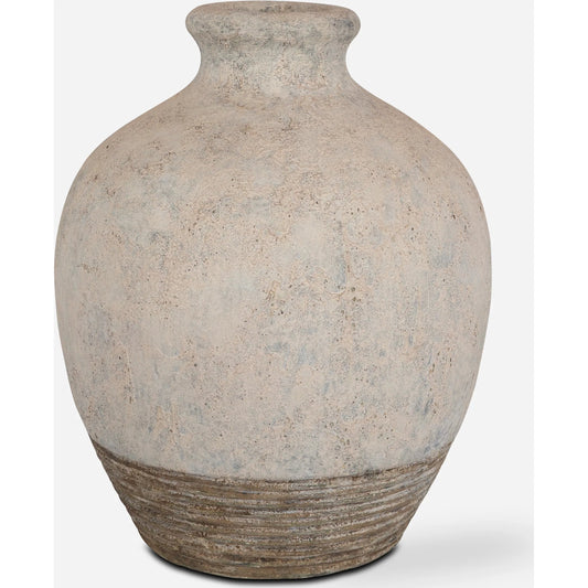 Fernandina Oversized Rustic Vase by Uttermost in rust. Made from grc in a unique style.