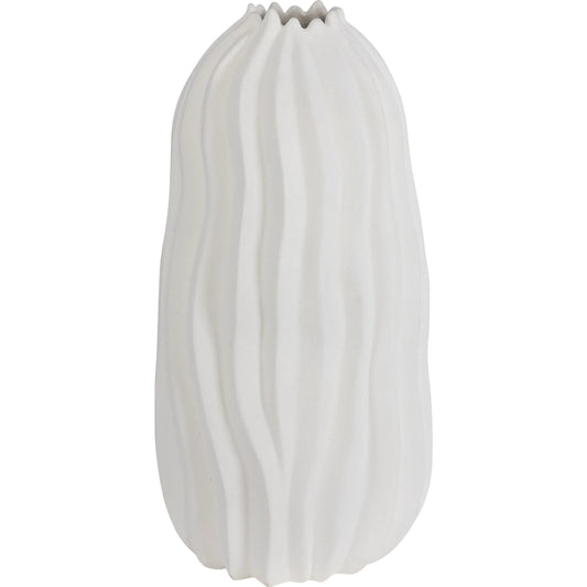 Merritt Floor Vase by Uttermost in white. Made from earthenware in a unique style.