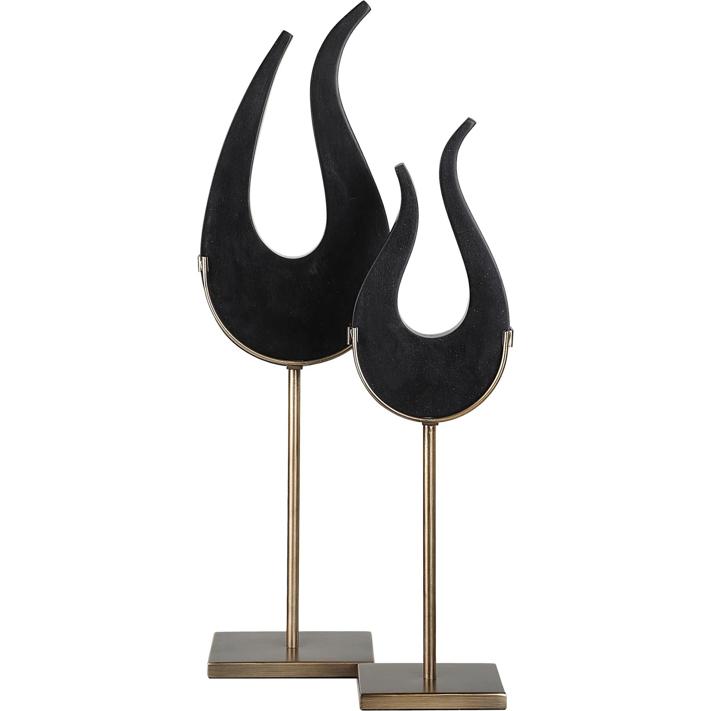 001 SI-2262174 | Primary Silo | Flame Sculptures by Uttermost in brass. Made from man-made stone, metal in a modern style.