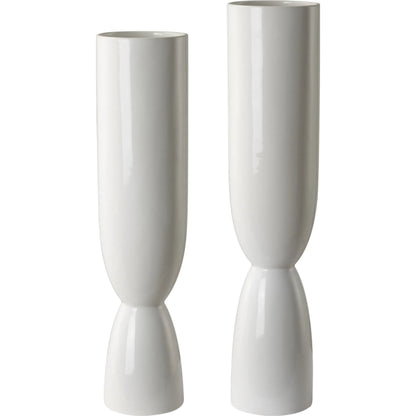 Kimist Vases by Uttermost in white. Made from ceramic in a transitional style.
