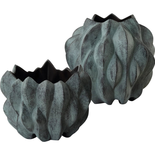 Verdant Vases by Uttermost in bronze. Made from ceramic in a unique style.