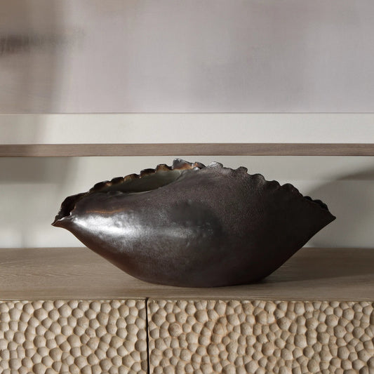 Blossom Bronzed Metallic Vase by Uttermost. Made from ceramic in a unique style.