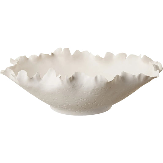 Blossom Short Bowl by Uttermost in white. Made from ceramic in a unique style.