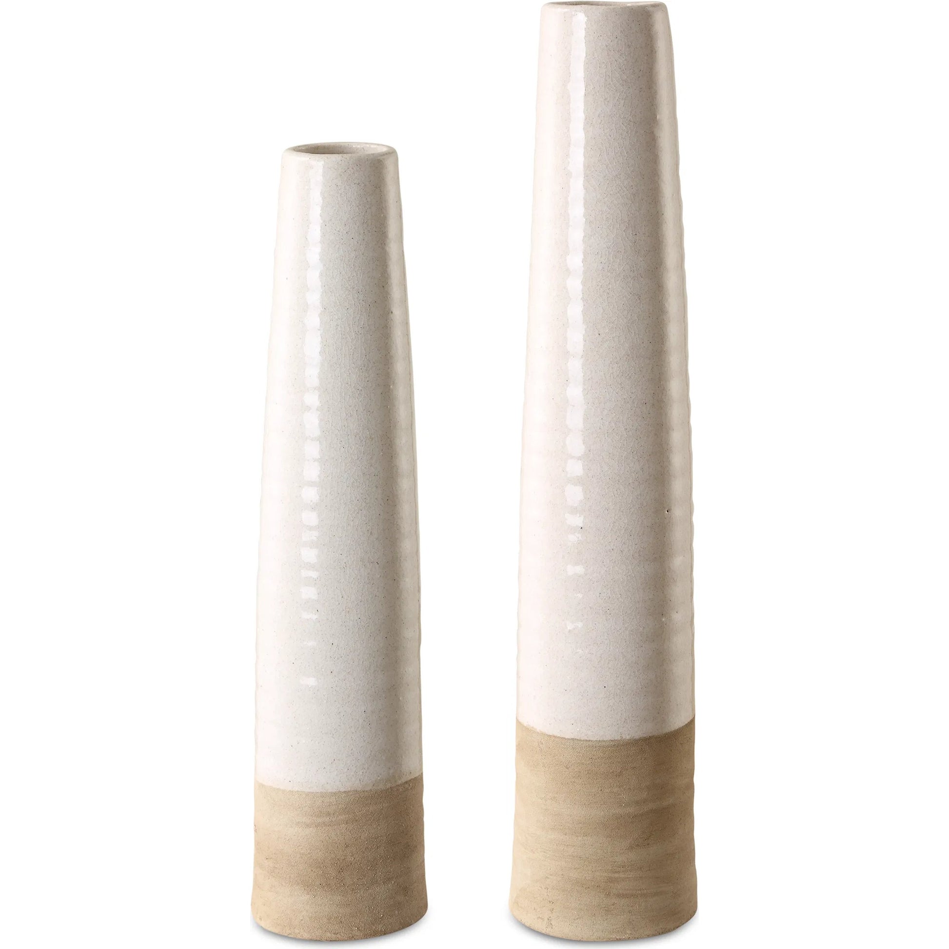 Sands Ceramic Vases by Uttermost in white. Made from ceramic in a unique style.