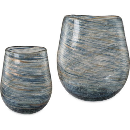 Aurora Swirl Glass Vases by Uttermost in gold. Made from glass in a eclectic & global style.