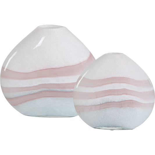 Blush Swirl Glass Vases by Uttermost in gray. Made from glass in a unique style.