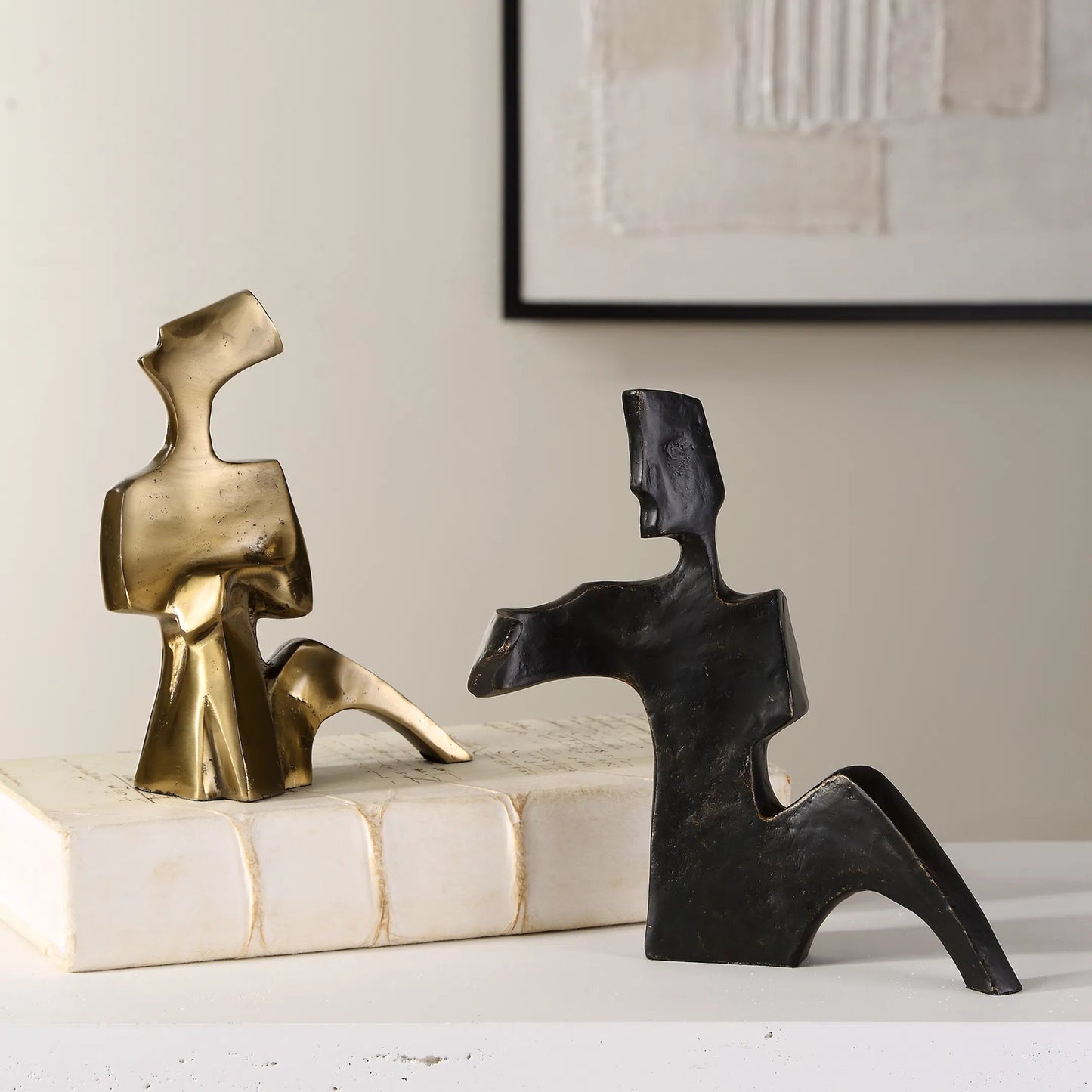 007 SI-2262187 | Lifestyle | Affection Sculpture by Uttermost in gold. Made from cast iron in a eclectic & global style.