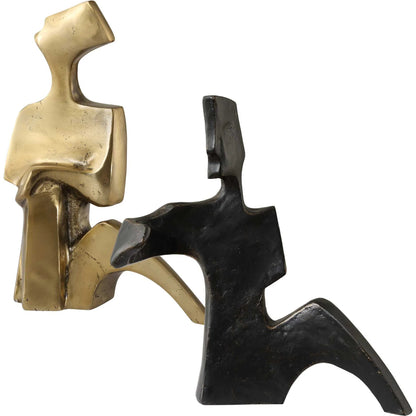 Affection Sculpture by Uttermost in gold. Made from cast iron in a eclectic & global style.