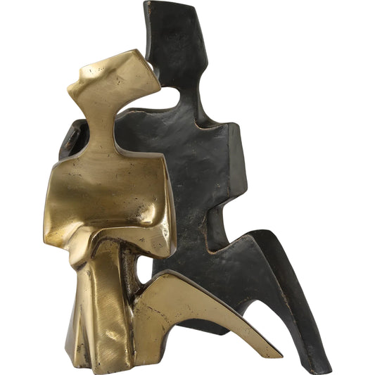 Affection Sculpture by Uttermost in gold. Made from cast iron in a unique style.