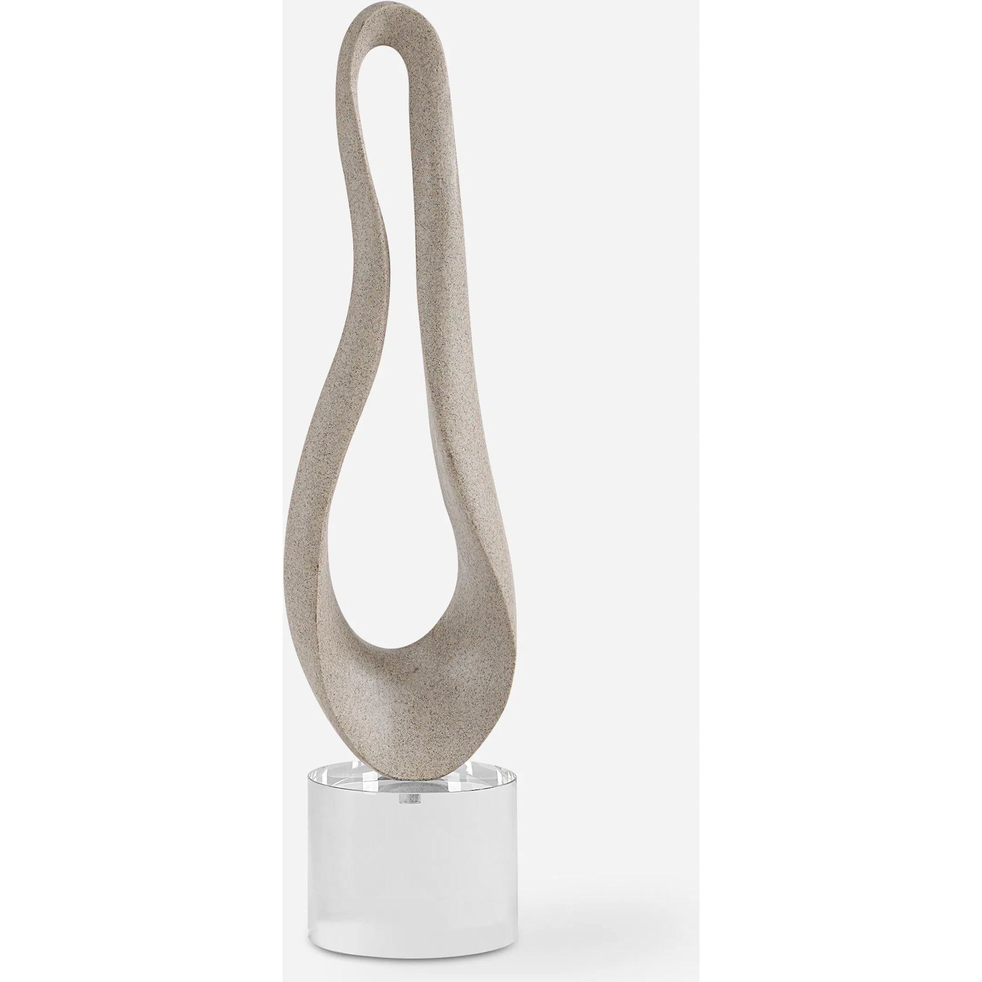 Oval Harmony Sculpture by Uttermost in crystal. Made from polyresin, crystal in a modern style.