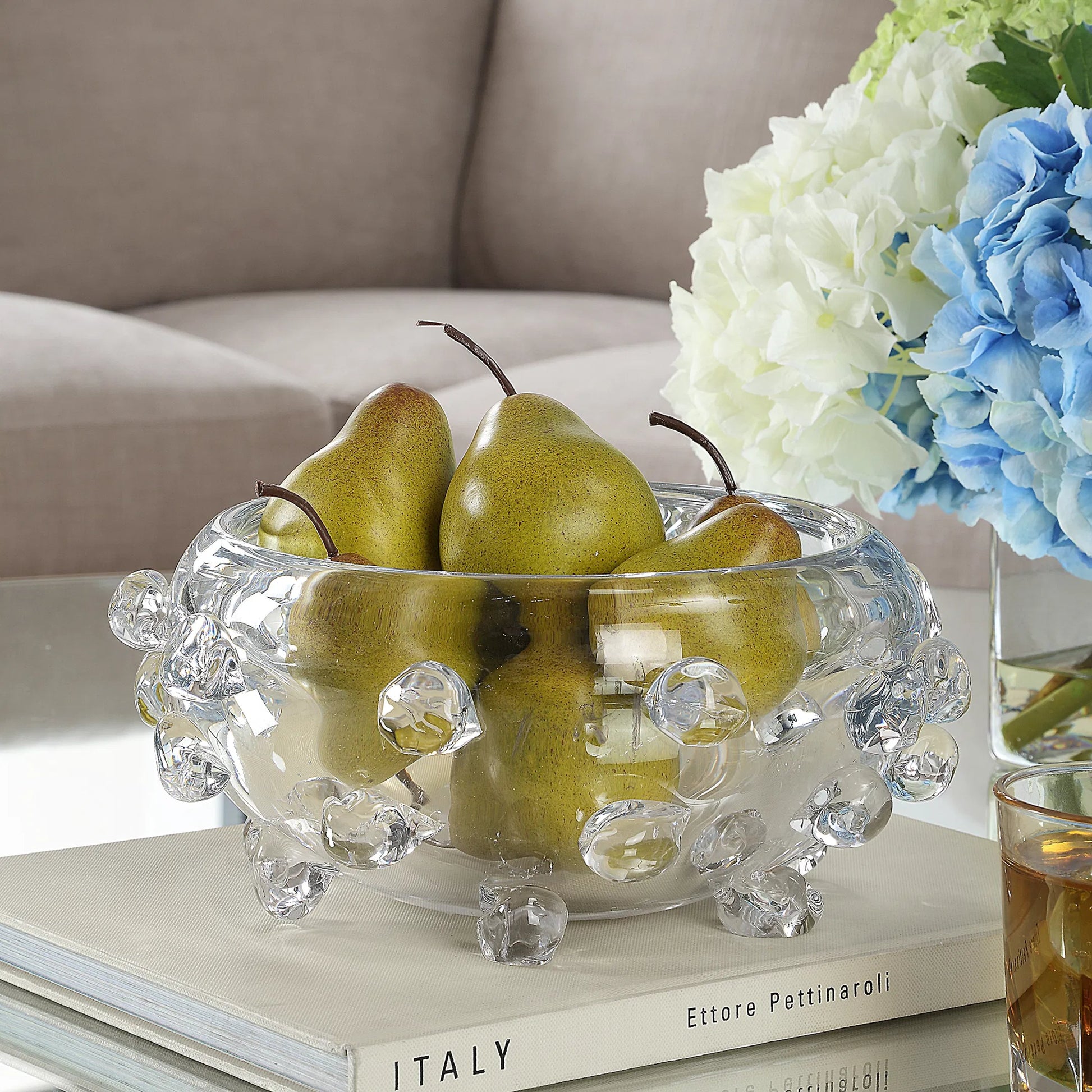 Aura Clear Glass Bowl by Uttermost. Made from glass in a modern style.