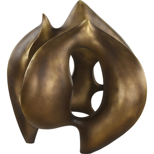 Celestial Flow Sculpture by Uttermost in bronze. Made from polyresin in a unique style.