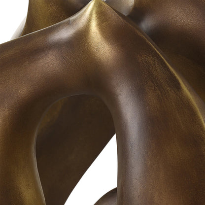 Celestial Flow Sculpture by Uttermost in bronze. Made from polyresin in a modern style.