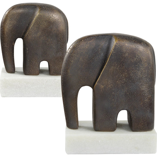Timeless Tusk Sculptures by Uttermost in bronze. Made from polyresin in a unique style.