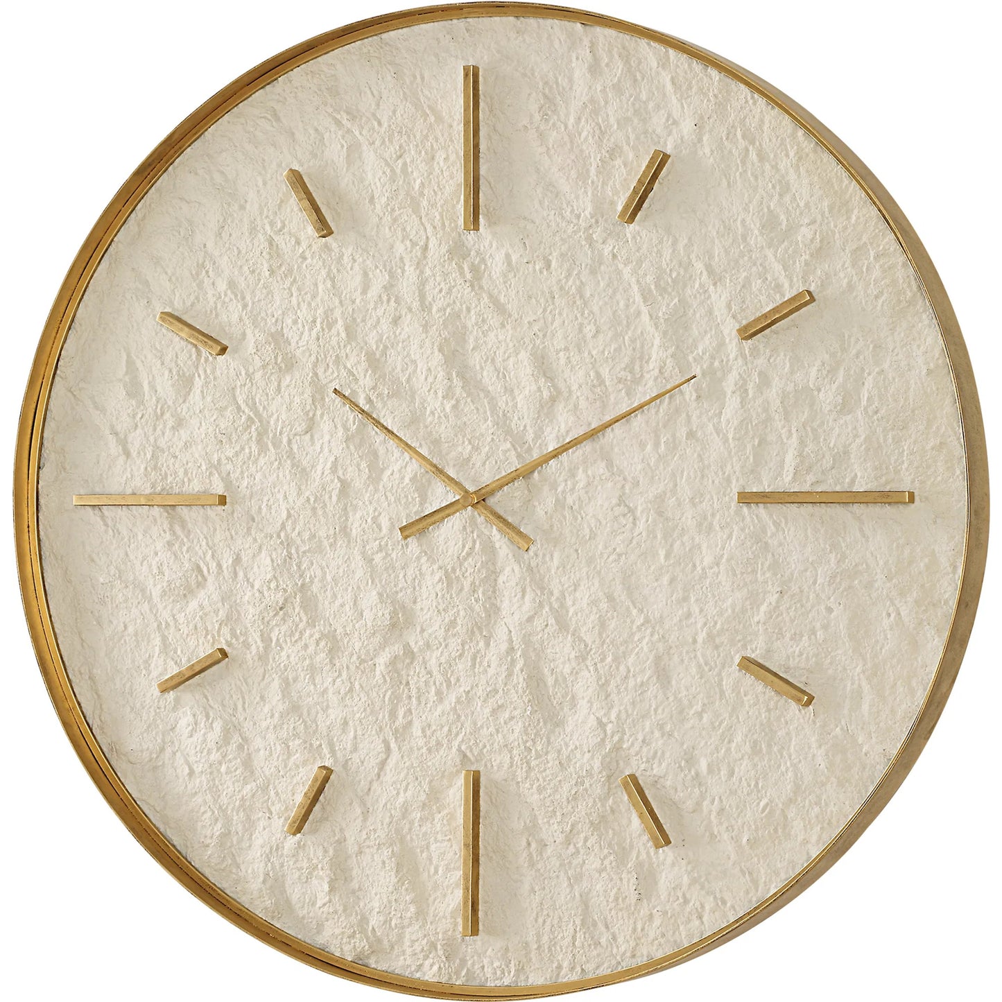 001 SI-2295163 | Primary Silo | Serenity Wall Clock by Uttermost in gold. Made from iron, stone sheet, mdf in a modern style.