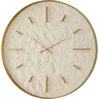 Serenity Wall Clock by Uttermost in gold. Made from iron, stone sheet, mdf in a modern style.
