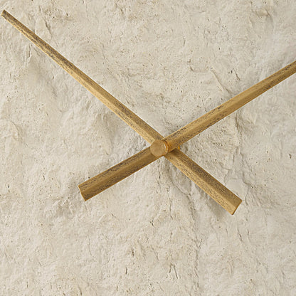 Serenity Wall Clock by Uttermost in gold. Made from iron, stone sheet, mdf in a modern style.