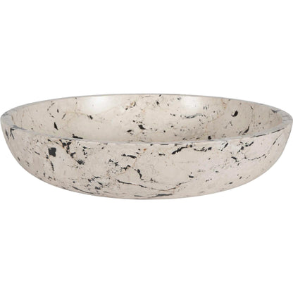 Nouveau Limestone Bowl by Uttermost in black. Made from lime stone, resin in a modern style.