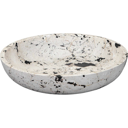 Nouveau Limestone Bowl by Uttermost in black. Made from lime stone, resin in a modern style.