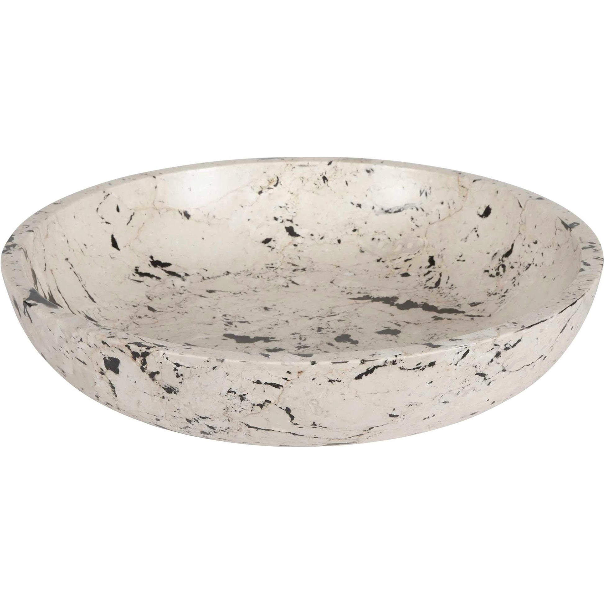 Nouveau Limestone Bowl by Uttermost in black. Made from lime stone, resin in a modern style.