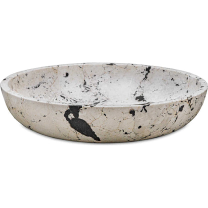 Nouveau Limestone Bowl by Uttermost in black. Made from lime stone, resin in a modern style.