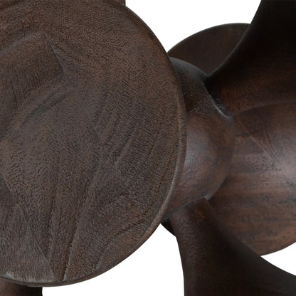 Balanced Harmony Sculptures by Uttermost in dark. Made from suar wood in a traditional style.