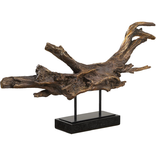 Gilded Sculpture Branch by Uttermost in dark brown. Made from polyresin, metal in a cottage & farmhouse style.