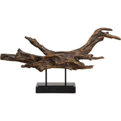 Gilded Sculpture Branch by Uttermost in dark brown. Made from polyresin, metal in a cottage & farmhouse style.
