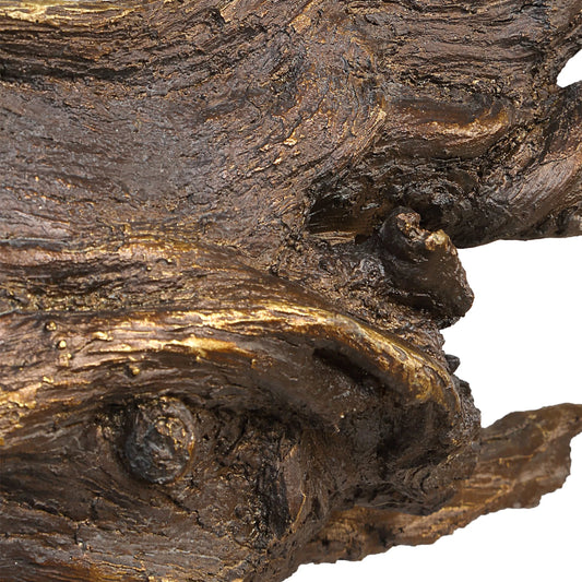 Gilded Sculpture Branch by Uttermost in dark brown. Made from polyresin, metal in a cottage & farmhouse style.