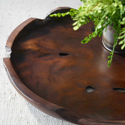 Nature's Edge Bowl by Uttermost in teak. Made from teak wood in a traditional style.