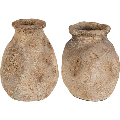 Ancient Echos Vases (Set of 2) by Uttermost in brown. Made from terracota in a rustic style.