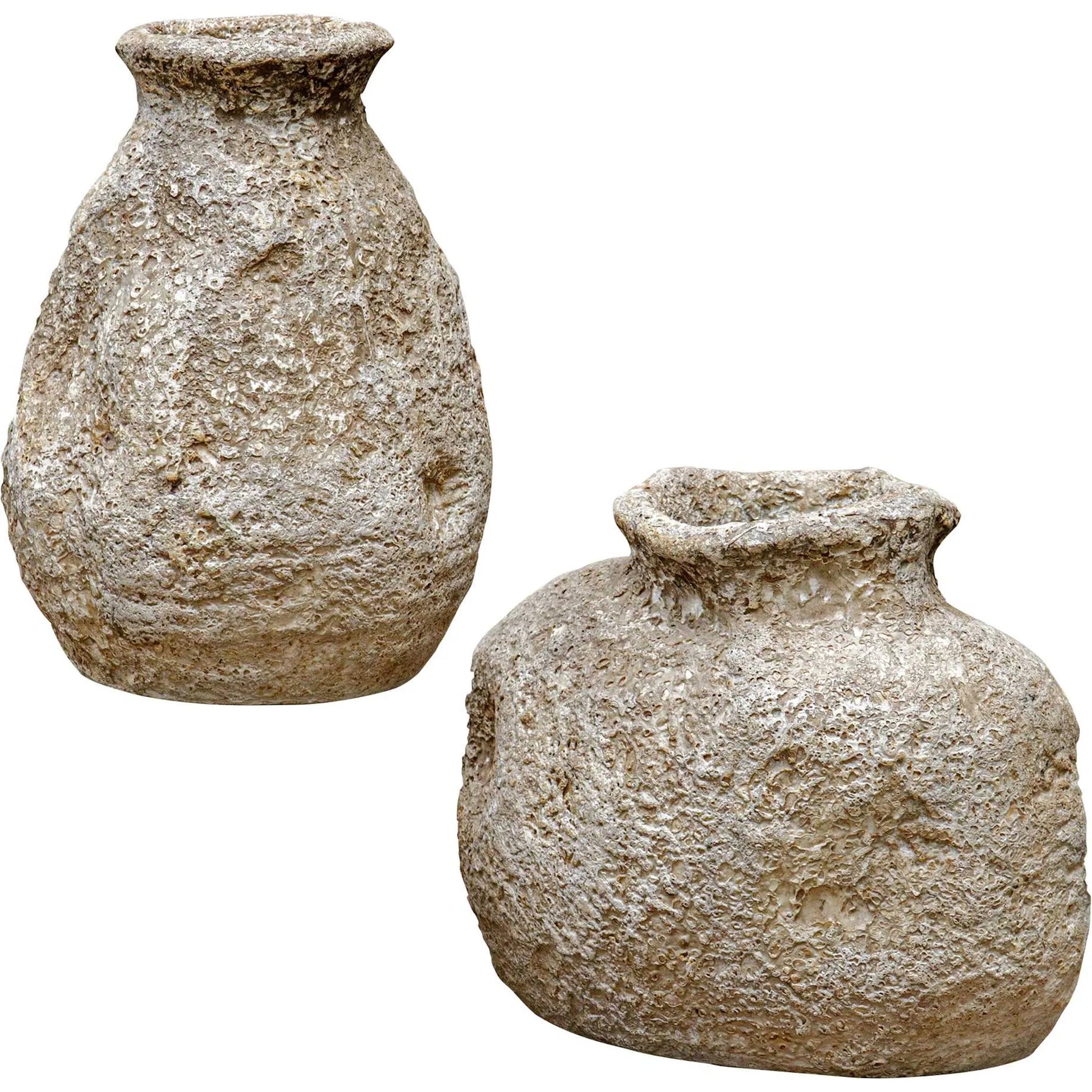 Ancient Echos Vases (Set of 2) by Uttermost in brown. Made from terracota in a rustic style.