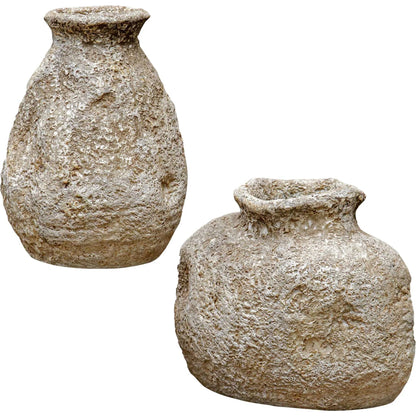 Ancient Echos Vases (Set of 2) by Uttermost in brown. Made from terracota in a rustic style.