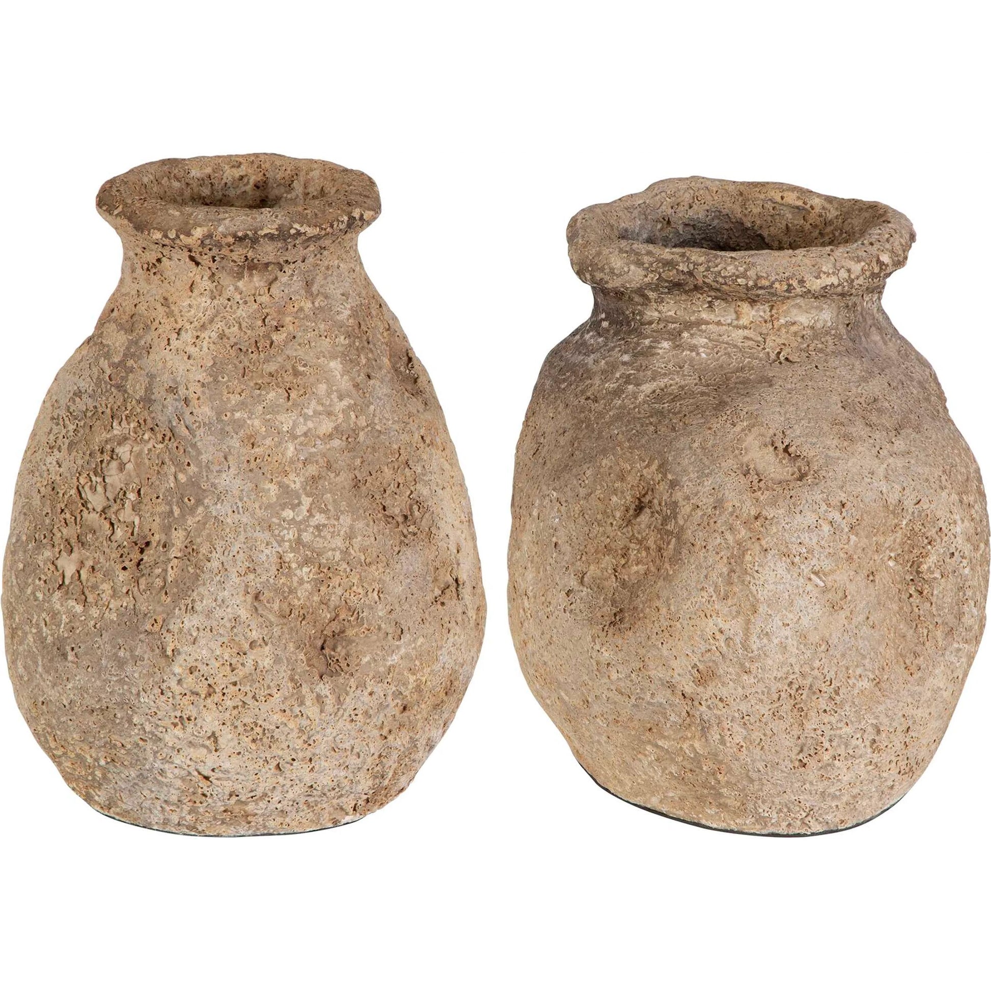 Ancient Echos Vases (Set of 2) by Uttermost in brown. Made from terracota in a rustic style.