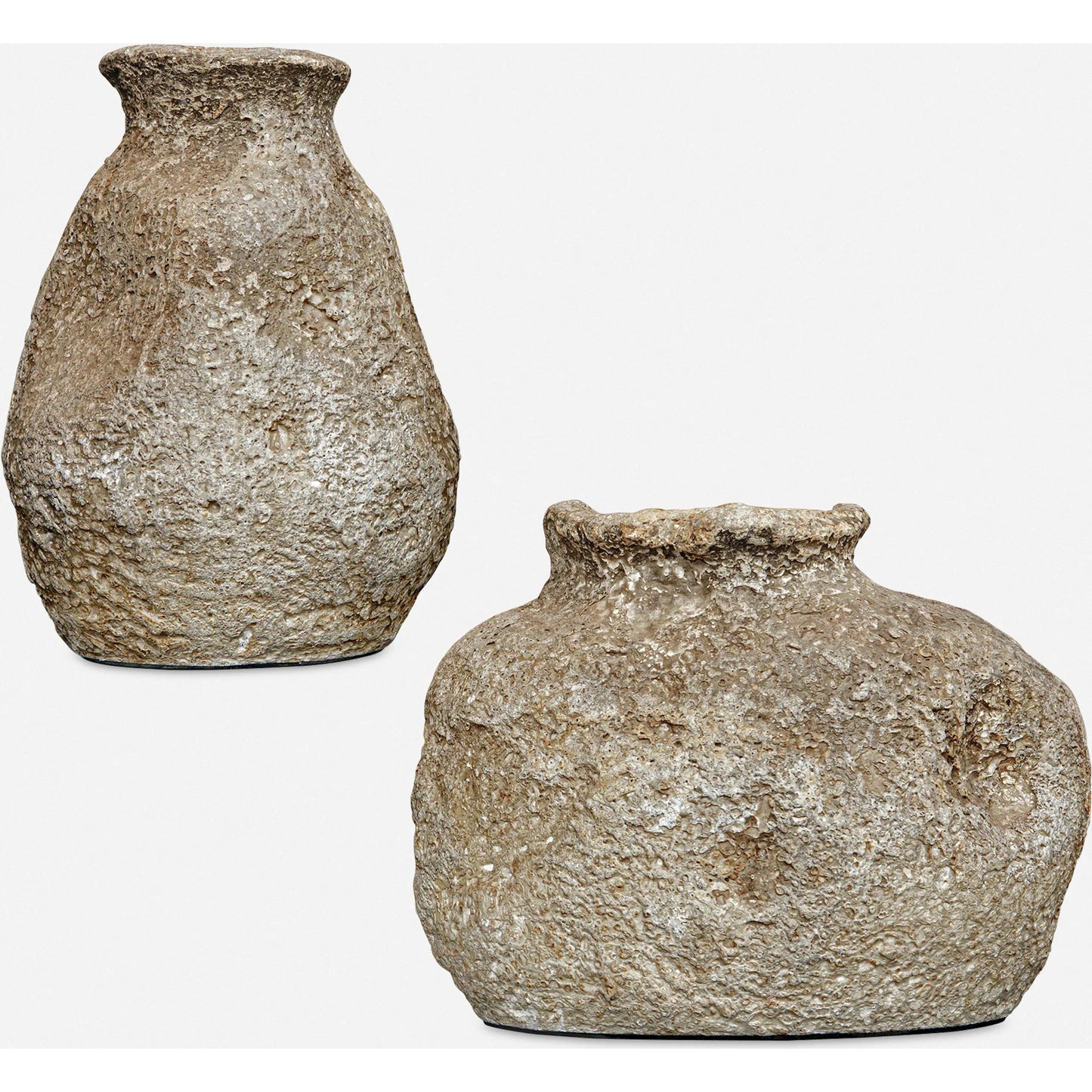 002 SI-2295187 | Additional Silo | Ancient Echos Vases (Set of 2) by Uttermost in brown. Made from terracota in a rustic style.