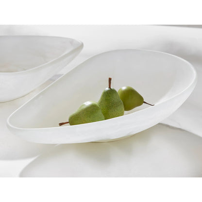 Marchena Bowl by Uttermost in white. Made from resin in a transitional style.