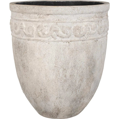 Timeless Terrace Outdoor Planter by Uttermost in white. Made from glass fiber reinforced concrete in a rustic style.