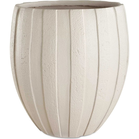Ridgehaven Textured Outdoor Planter by Uttermost in cream. Made from magnesium oxide in a unique style.