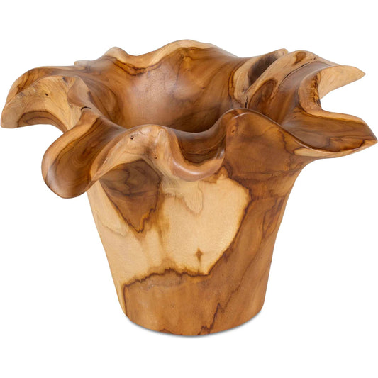 Flow Outdoor Bowl by Uttermost. Made from teak wood in a unique style.