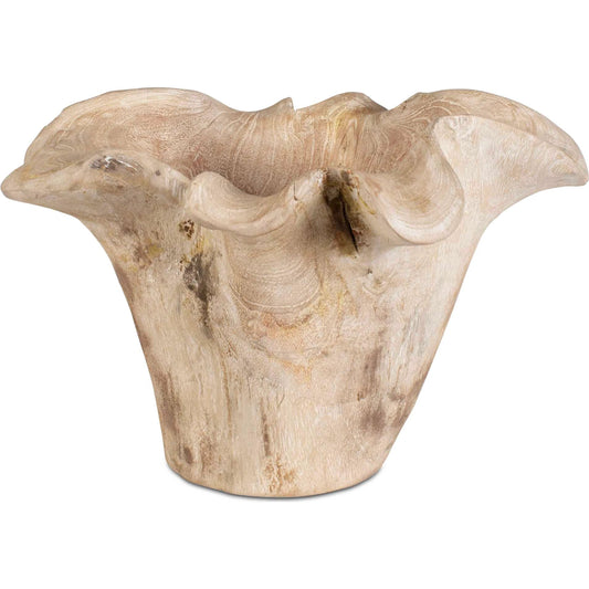 Flow Outdoor Bowl by Uttermost. Made from teak wood in a unique style.
