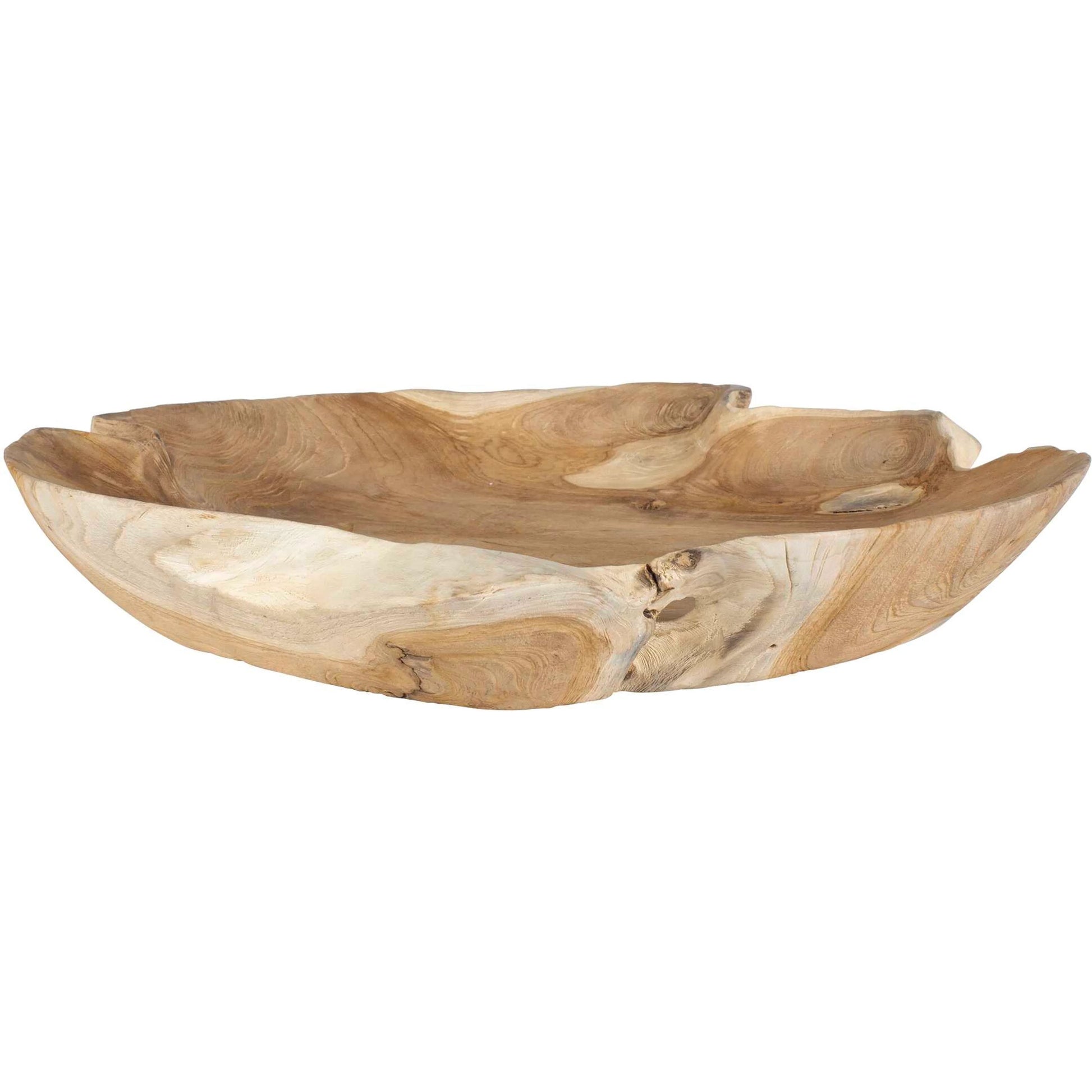 Organic Embrace Outdoor Bowl by Uttermost in teak. Made from teak wood in a cottage & farmhouse style.