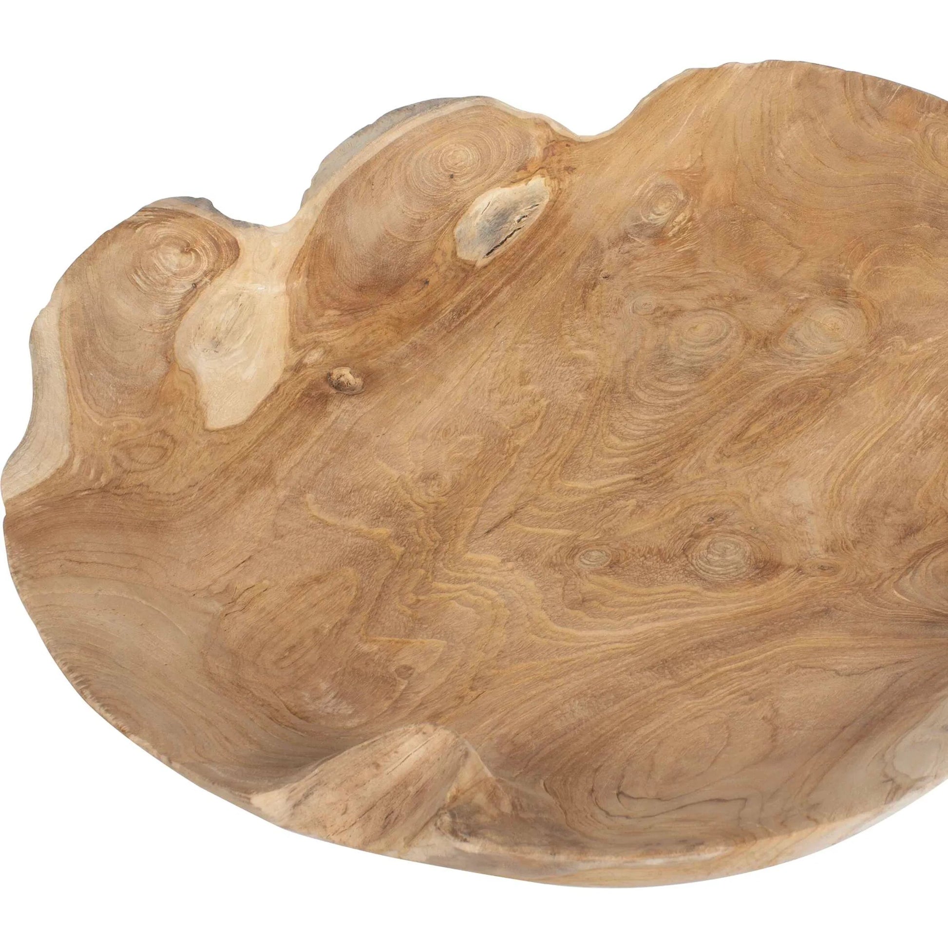 Organic Embrace Outdoor Bowl by Uttermost in teak. Made from teak wood in a cottage & farmhouse style.